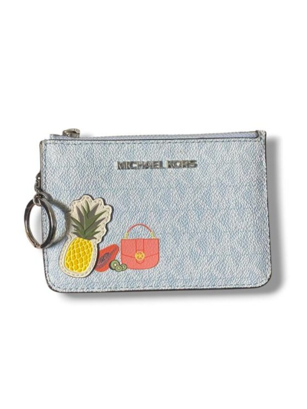 NWOT - Michael Kors Jet Set Travel Small Top Zip Coin Pouch W ID Key Holder MK